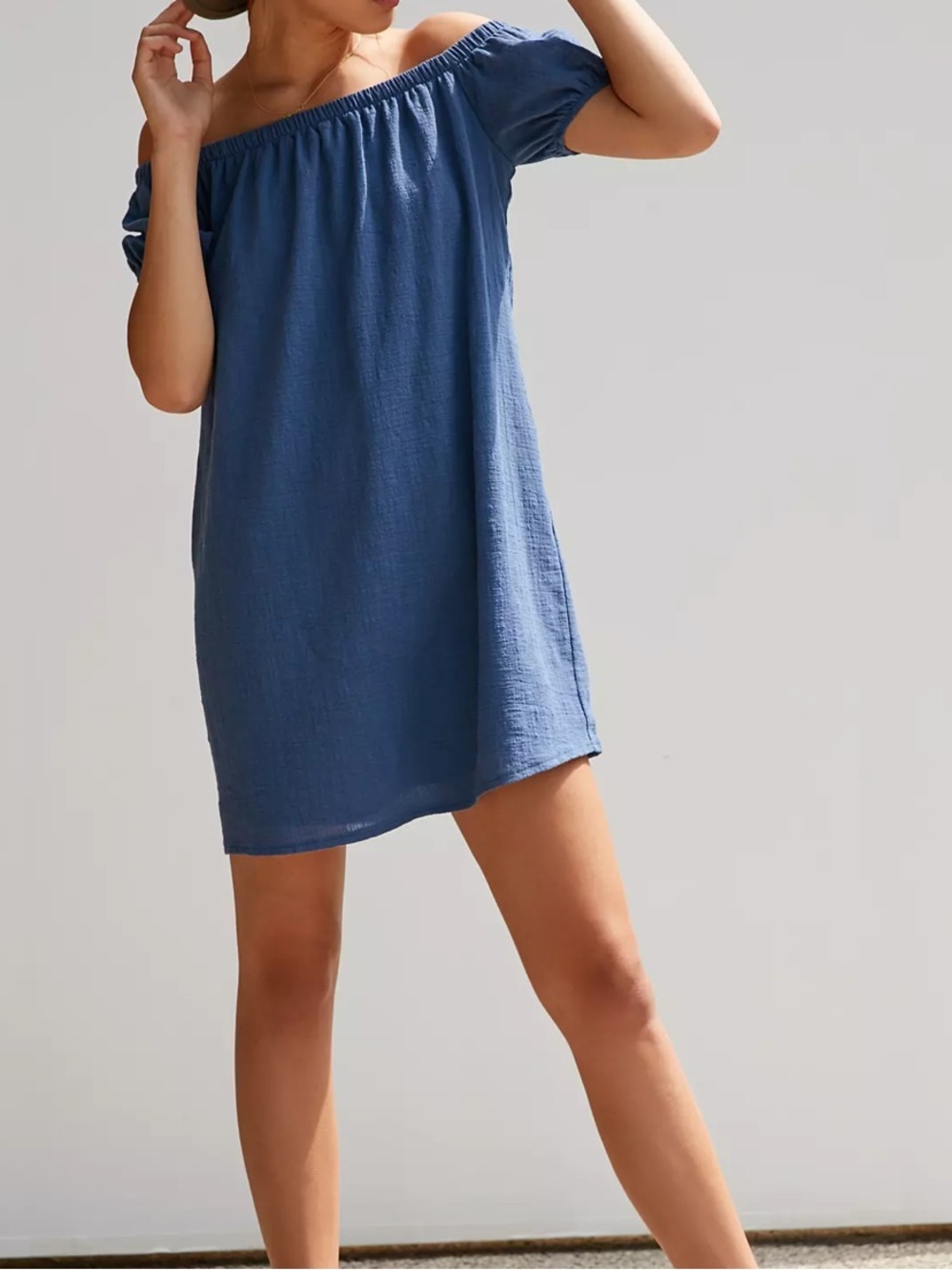 Cooperative Off-The-Shoulder A-Line Mini lightweight mini dress Size M